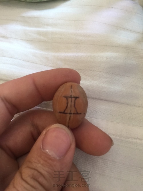 初学者橄榄核雕刻 第2步