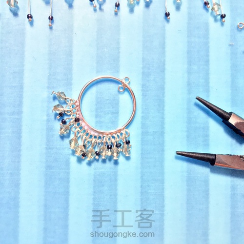 复古串珠耳环 第6步