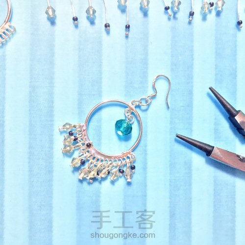 复古串珠耳环 第8步