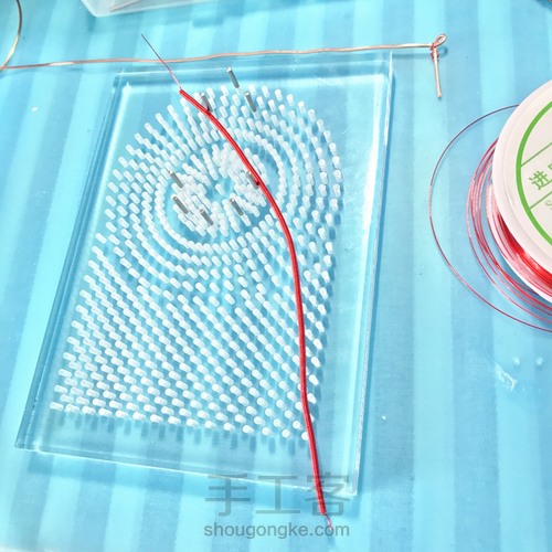 西班牙风 绕线串珠耳环 第11步