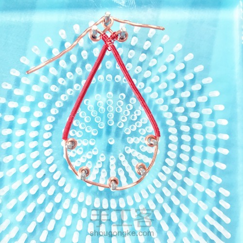 西班牙风 绕线串珠耳环 第15步