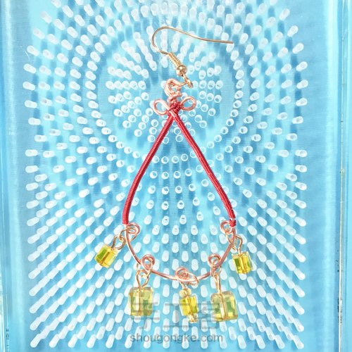 西班牙风 绕线串珠耳环 第18步
