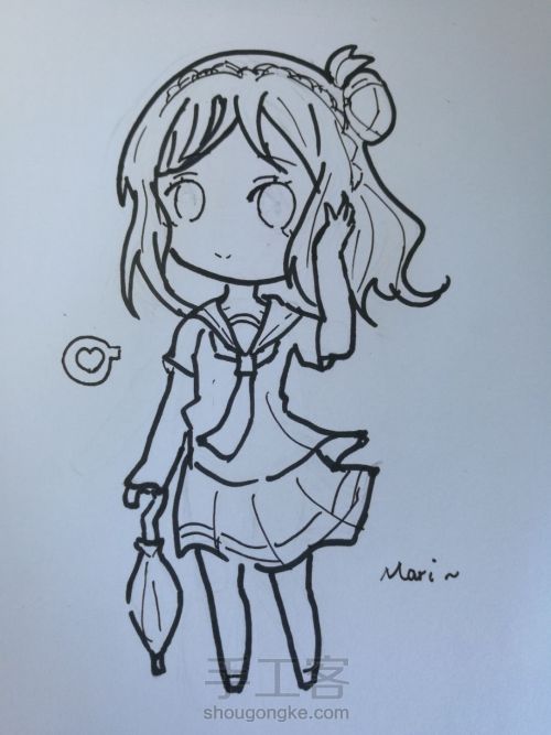 初夏手绘~Lovelive小原鞠莉同人~ 第5步