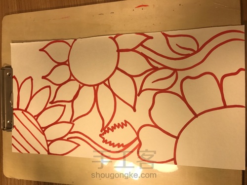 花卉线描基础 第1步