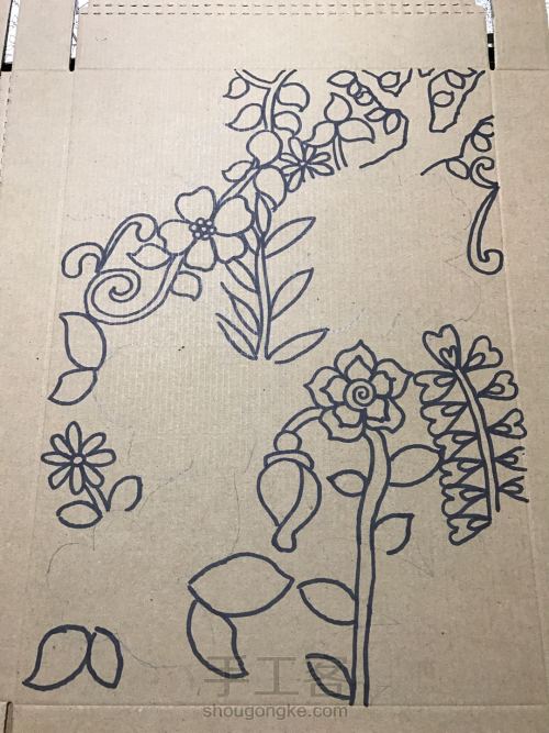 原创纸盒立体线描秘密花园-小米老师 第9步