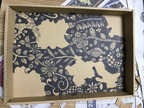 原创纸盒立体线描秘密花园-小米老师 第15步