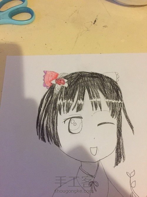 萌萌和服少女（1）
 第4步