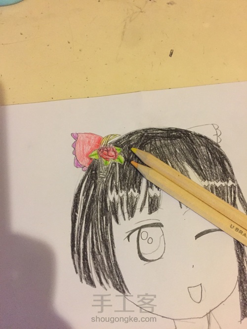 萌萌和服少女（1）
 第7步