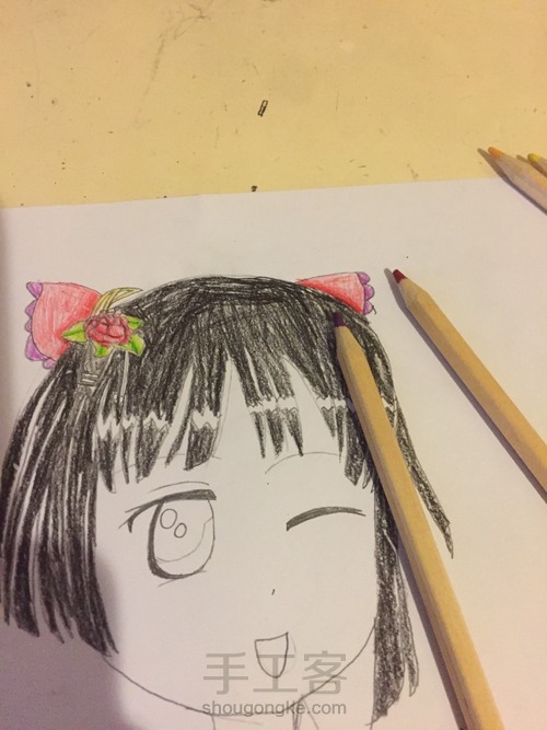 萌萌和服少女（1）
 第8步