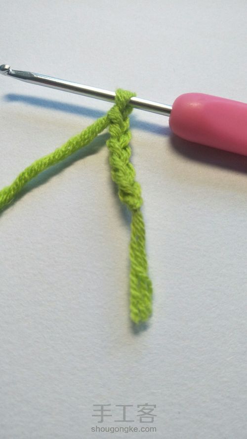 钩针四叶草书签(转载) 第1步