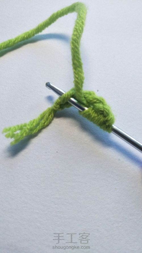 钩针四叶草书签(转载) 第3步