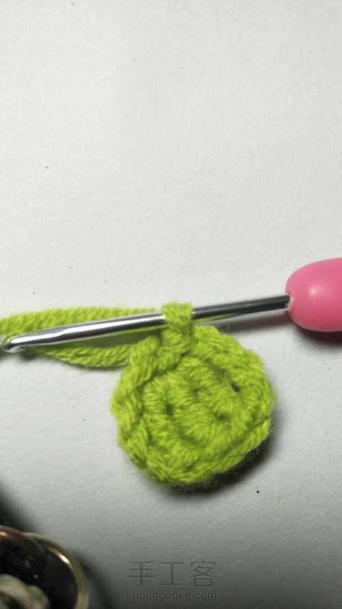 钩针四叶草书签(转载) 第6步