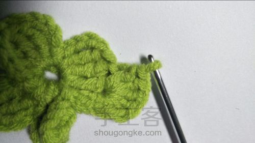 钩针四叶草书签(转载) 第9步