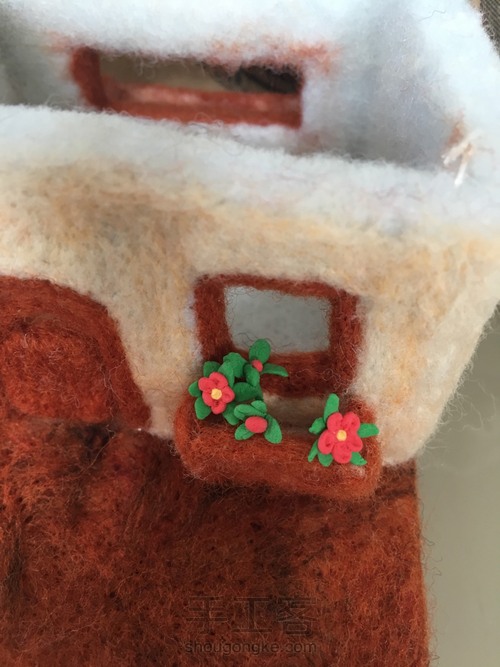 羊毛毡戳戳乐花园别墅(二) 第2步