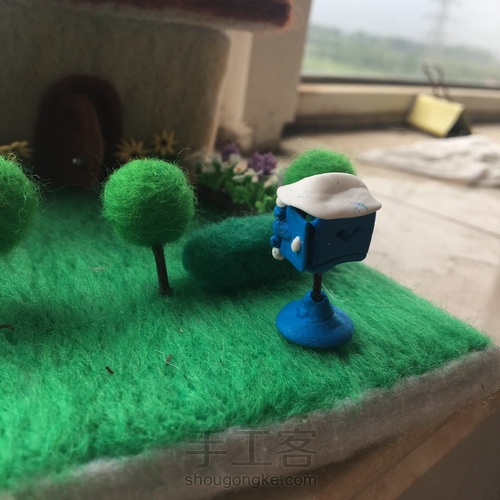 羊毛毡戳戳乐花园别墅(二) 第11步