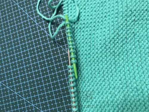 搓板针毛线手套 第11步