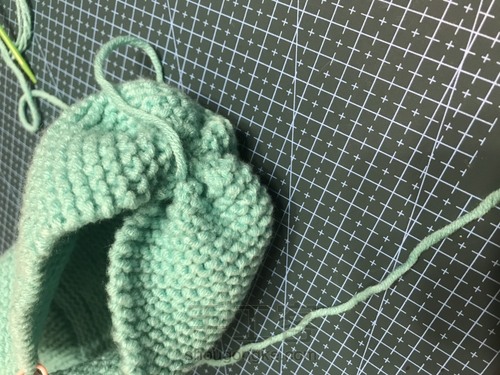 搓板针毛线手套 第12步