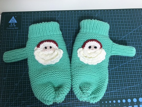 搓板针毛线手套 第19步