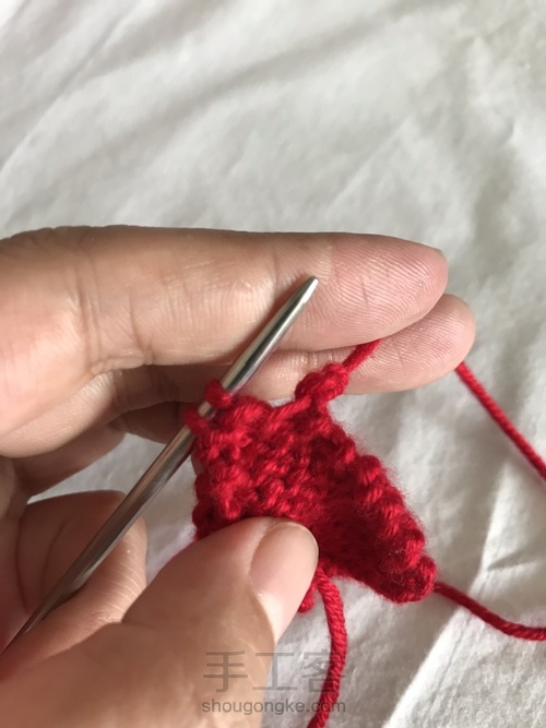 猫耳毛线帽耳朵配件 第12步