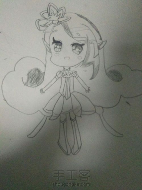 教你画小花仙精灵王 第7步