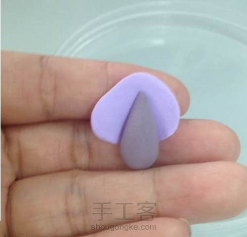粘土手工教程 DIY粘土渐变玫瑰 第3步