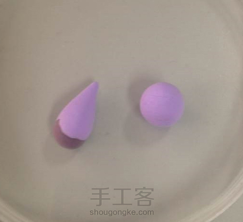 粘土手工教程 DIY粘土渐变玫瑰 第4步