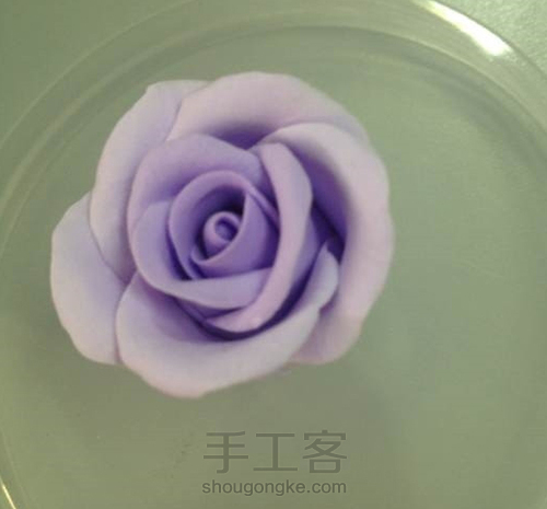 粘土手工教程 DIY粘土渐变玫瑰 第7步