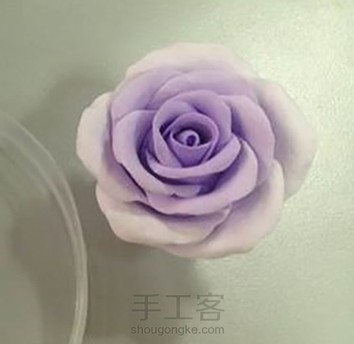 粘土手工教程 DIY粘土渐变玫瑰 第8步