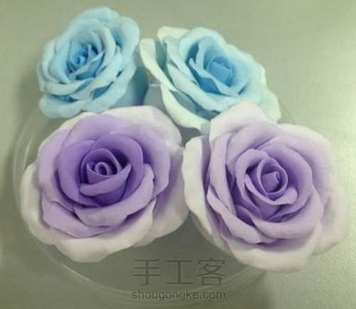 粘土手工教程 DIY粘土渐变玫瑰 第9步
