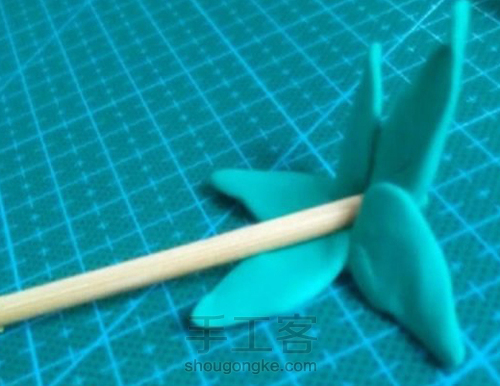 粘土手工课程 DIY粘土康乃馨 第8步