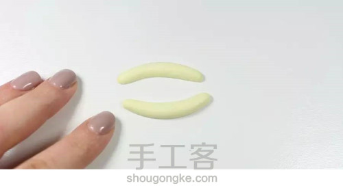 粘土手工课程 DIY粘土香蕉船 第2步