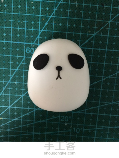 粘土手工课程 DIY粘土小胖版熊猫 第3步