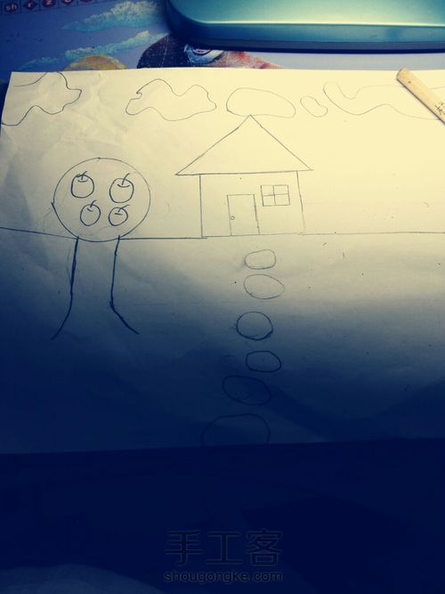 儿童画房子 第5步