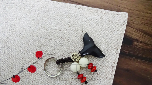 大鱼海棠同款鱼尾钥匙扣，檀木钥匙扣 第11步