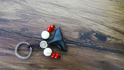 大鱼海棠同款鱼尾钥匙扣，檀木钥匙扣 第13步