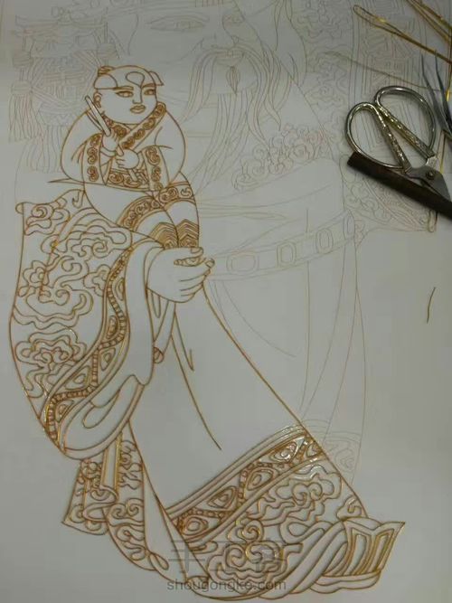 DIY景泰蓝工艺画【福星】 第1步