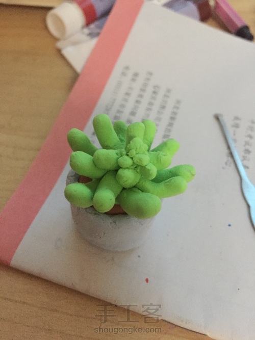 黏土多肉  第10步