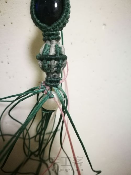 红棉 拉长石结合小蛋蛋立体手绳（仿外网图片） 第20步