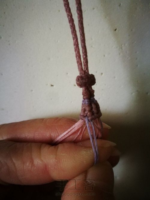 红棉 拉长石结合小蛋蛋立体手绳（仿外网图片） 第27步