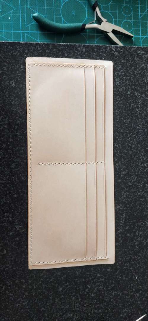 纯牛皮 植鞣革 手工缝钱包 第6步