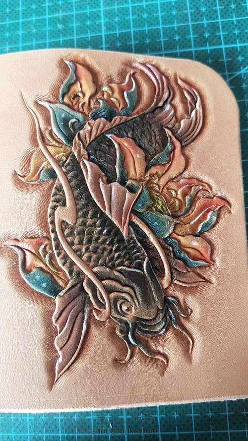 皮雕 车钥匙包 第4步