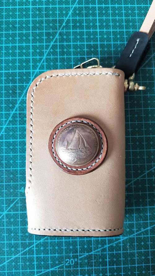 皮雕 车钥匙包 第7步