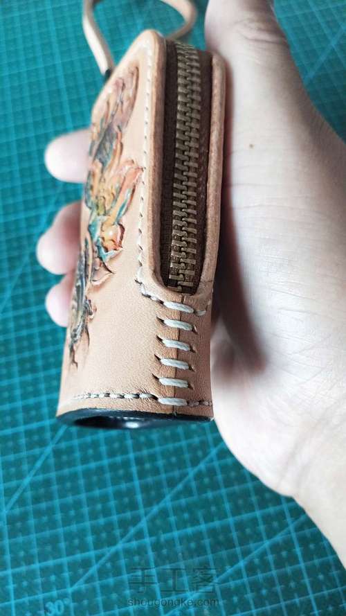皮雕 车钥匙包 第8步