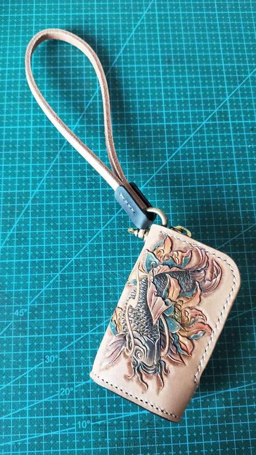 皮雕 车钥匙包 第10步