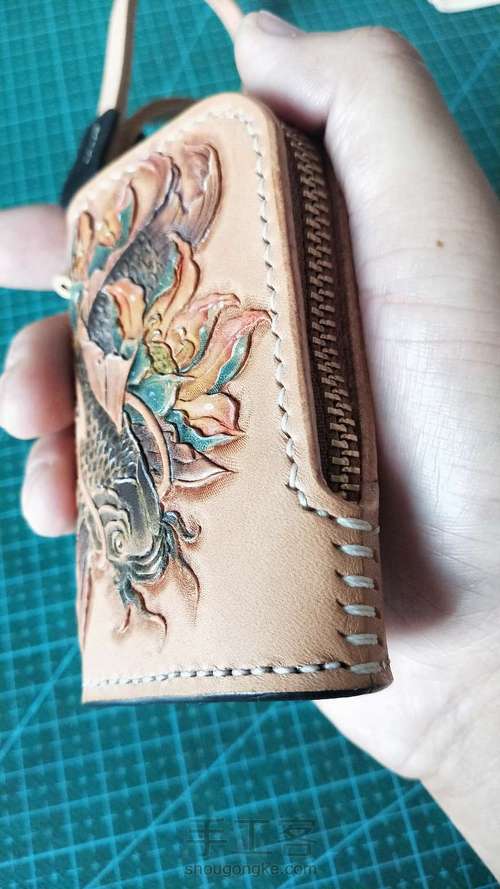 皮雕 车钥匙包 第11步