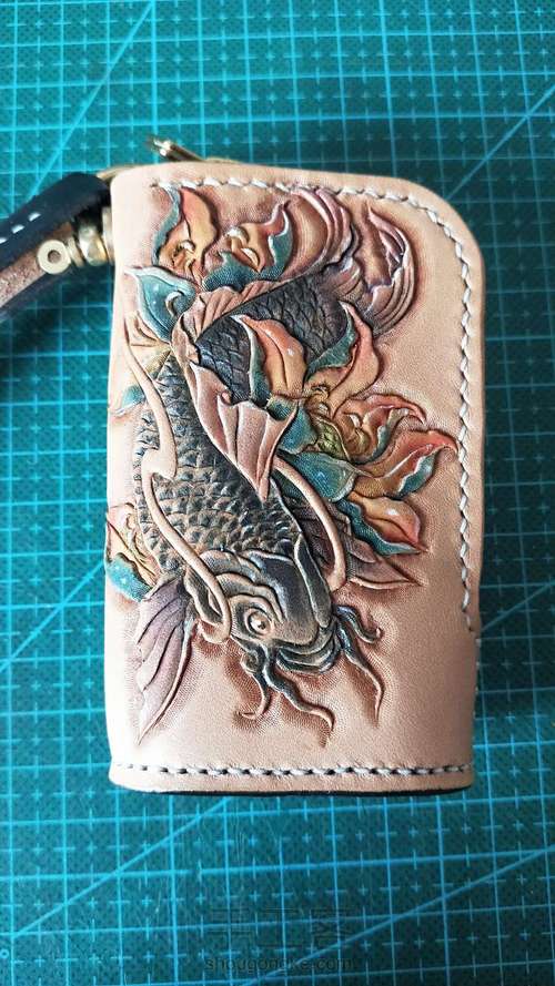 皮雕 车钥匙包 第12步