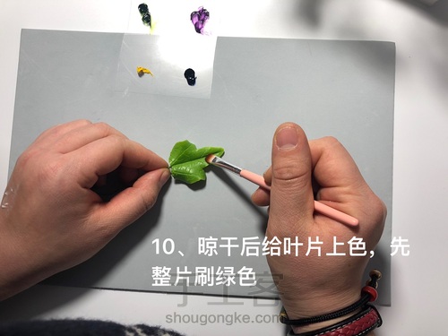 粘土花卉-牵牛花 第28步