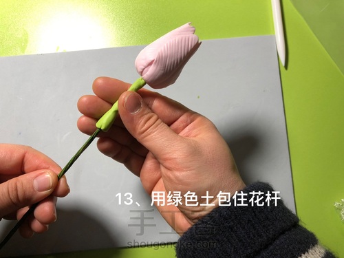 粘土花—郁金香 第13步