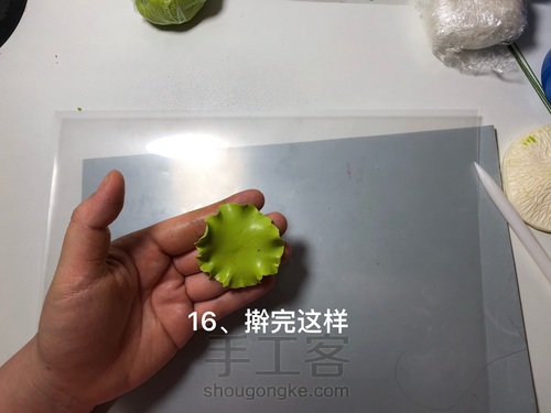 粘土花卉-荷花 第16步