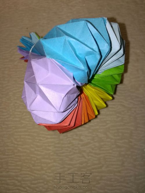 【阿喵】折纸热气球 第31步